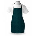 thumbnail image 4 of Abstract Apron, Funky Pattern of Dots Forming Moire Round Shapes Print, Unisex Kitchen Bib with Adjustable Neck for Cooking Gardening, Adult Size, Violet Blue Seafoam, by Ambesonne, 4 of 4