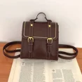 thumbnail image 2 of Mochila retro de PU con hilo de coser 2024, bolso de estudiante de estilo académico de moda de alta calidad para mujer, bolso de mano cómodo de gran capacidad, 2 of 5