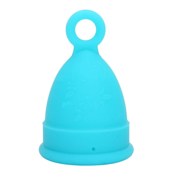 Copa menstrual de silicona para mujer, suave, elástica, reutilizable, herramienta para el cuidado corporal femenino, azul, talla S