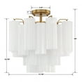 thumbnail image 4 of Crystorama Lighting - Addis - 4 Light Flush Mount In Geometric Style-13.75, 4 of 11