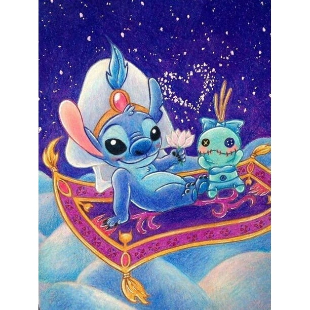 Disney 5D Diamond Painting Kit Set Cuadros Broderie Cross Stitch Diamand Art Cartoons Animal Lilo & Stitch Mosaic StilsonRound 40x50cm Gao Jinjia LED