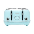 thumbnail image 1 of Haden Heritage 4 Slice Wide Slot Stainless Steel Toaster, Turquoise, 1 of 9
