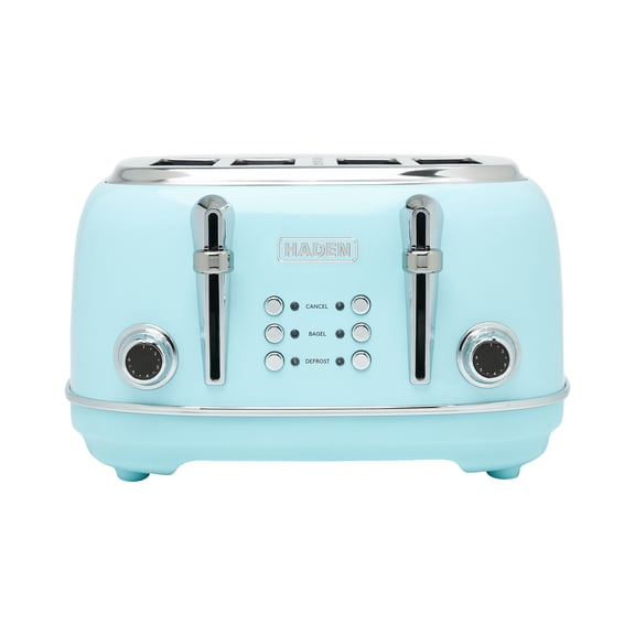 Haden Heritage 4-Slice Wide Slot Toaster, Turquoise - 75005