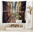 thumbnail image 2 of Bookshelf Tapestry, Digital Illustration of Abstract Design Library in Forest Academic Themed Picture, Fabric Wall Hanging Decor for Bedroom Living Room Dorm, 5 Sizes, Multicolor, by Ambesonne, 2 of 9