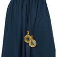 thumbnail image 2 of Bimba Women's Cotton Bohemian Style Elastic Tassels Waist Blue Skirt-L, 2 of 5