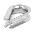 thumbnail image 1 of Unique Bargains Stainless Steel 20mm 3/4' Standard Wire Rope Cable Thimbles Silver Tone, 1 of 3