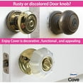 thumbnail image 2 of Enjoy Cover New Door Knob Cover Grips Non Slip Arthritis & Senior Living Aids Grippy Easy Open Decorative. Simple Functional Effective Solution- 4 Pack (White, Cove), 2 of 4