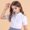 X-123White4, variant on ZHOGXU Big Girls Shirt Short Sleeve Turndown Collar Buttons Solid Color Comfortable Breathable Top Blouse For Casual Daily Wear Sky Blue 3-4 Years