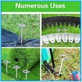 thumbnail image 2 of 100 Pcs Circle Top Landscape Staples, 6 Inch G-Shaped Thickened Galvanized Garden Staples, Rust-Resistant Ground Cover Pins for We, 2 of 7