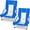 Blue - Low Back, variant on Low Beach Chairs for Adults 2 Pack, Lightweight Folding Sand Chairs with Breathable Mesh Back & Cup Holder, Portable Compact Camping Chairs, 400lbs Capacity