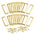 thumbnail image 1 of Unique Bargains 60x17mm Drawer Tag Label Metal Label Holder File Tag Frames Gold Tone 30 Pack, 1 of 6