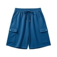 thumbnail image 7 of biudgviw Women's Sweat Shorts Elastic Waist Cargo Shorts Summer Casual Drawstring Shorts with Multi Pockets for Daily Wear, 7 of 7