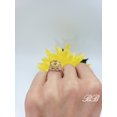 thumbnail image 3 of 8mm or 12mm Canary Yellow Portuguese Cut Cubic Zirconia, 4-Prong Solitaire Ring, 5A Quality CZ, Sterling Silver, Made to Order, Jewelry Gift, 3 of 5