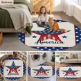 thumbnail image 5 of Independence Day Round Area Rug 6Ft Washable Circle Rugs for Bathroom Office, 4th of July Patriotic Star Usa Flag Non-Slip Carpet Floor Mats Indoor Outdoor Carpet Runner Aesthetic Home Decor, 5 of 8