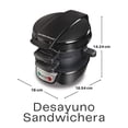 thumbnail image 2 of Sandwichera para Desayuno Hamilton Beach Placas Antiadherentes | Preparador de Sandwich con Huevo Libre de PFAS 600W, 2 of 5