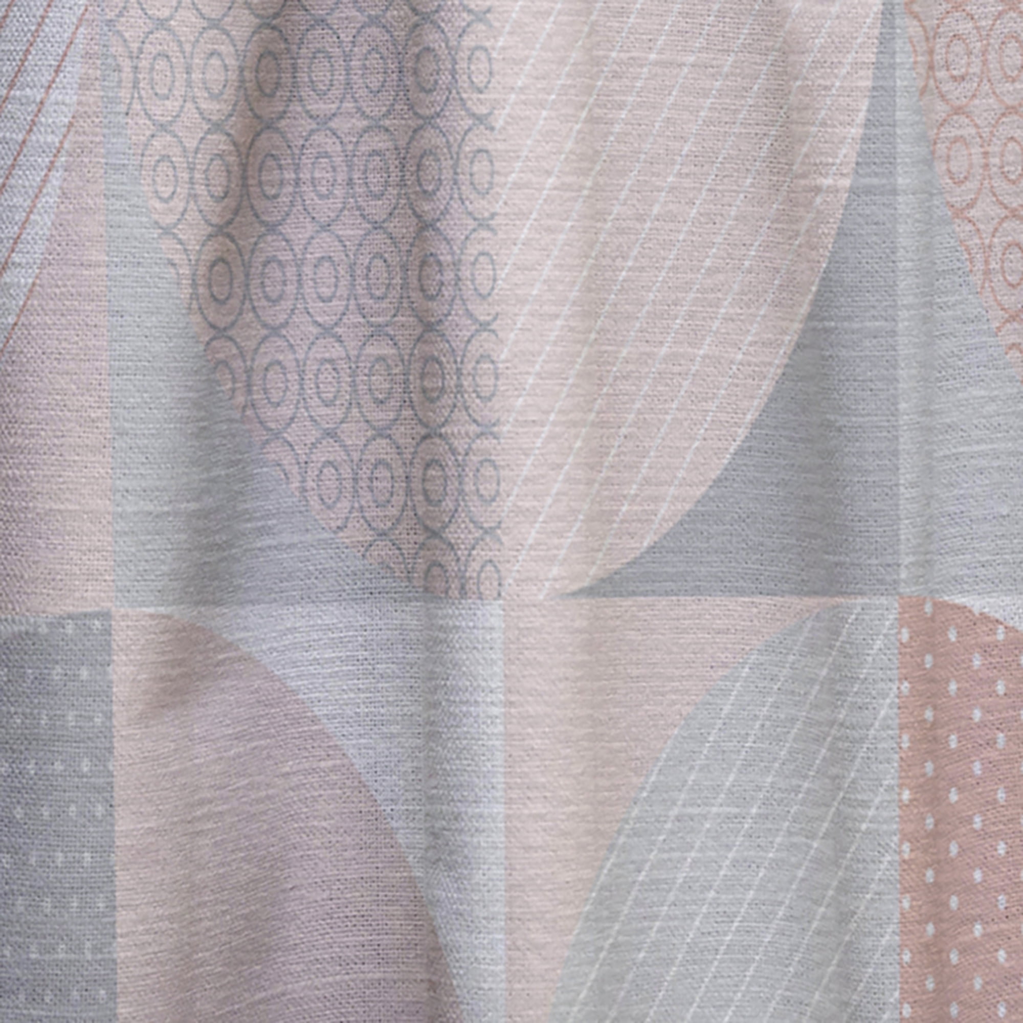 Designart 'Geometric Round Textured Pattern' Mid-Century Modern Curtain Panel