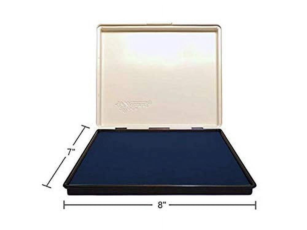 Infusion 7" x 8" Extra Large Industrial Stamp Ink Pad, Your Go to Large Stamp Ink Pad for Bright Color, Even Coverage and Durability, Navy Blue Stamp Pad
