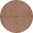 thumbnail image 1 of Ahgly Company Indoor Round Oriental Brown Industrial Area Rugs, 3' Round, 1 of 4