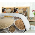 thumbnail image 5 of Ambesonne Colorful Duvet Cover Set, Grains and in Bowls, 2-Calking, Pale Taupe Multicolor, 5 of 6