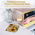 thumbnail image 6 of Yellow Sunflower Pot Holders for Kitchen Heatproof Potholder, 3 Pack Watercolor Retro Floral Plant Leaf Hot Pads Multipurpose Oven Pads Cloth Potholders Trivet for Cooking Baking, 6 of 8