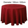 thumbnail image 5 of Grofry Tablecloths Machine Washable Neat Edges Round Spillproof Polyester Fabric Table Cover for Home Pink, 5 of 8
