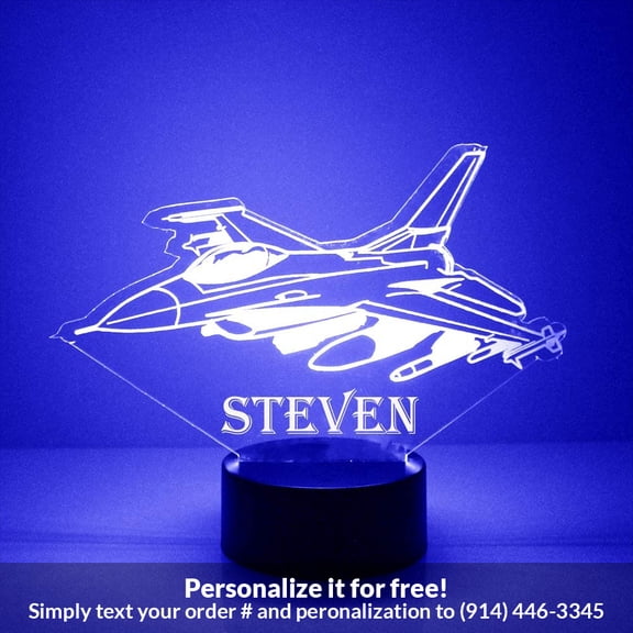 Mirror Magic Store Jet Plane Color Changing Personalized LED Light with Remote Control