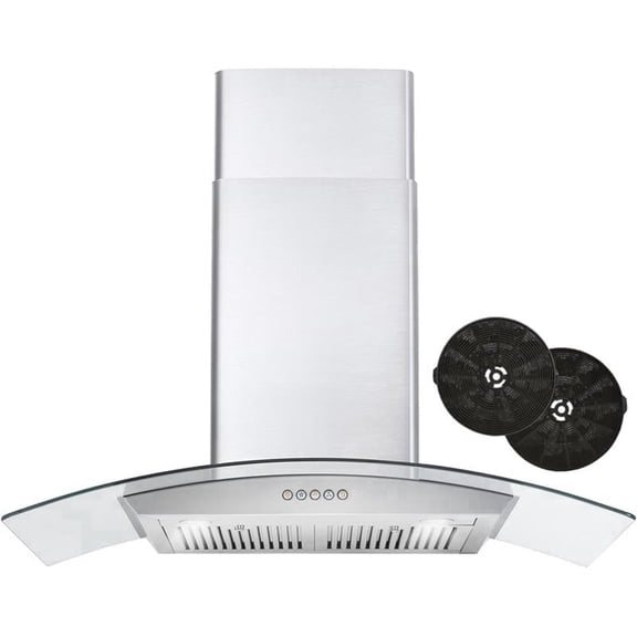 36 in. Vista Collection Ductless Wall Mount Range Hood in Stainless Steel