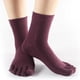 thumbnail image 4 of Calcetines de 5 para mujeres y hombres, calcetines de de tripulación, calcetines elásticos casuales deportivos Púrpura Salvador Calcetines de algodón de cinco dedos, 4 of 4