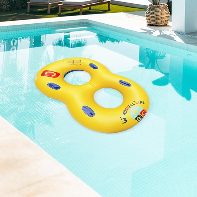 Anillos de natación,Anillo de natación con doble deriva,Juguetes inflables flotadores de natación para adultos,Anillo de verano engrosado Tobogán acuático Anillo doble,Tubo de