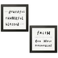 thumbnail image 2 of Gango Home Decor Casual Beliefs I & II BW; Two 12x12in Art Prints in Black Frames, 2 of 6