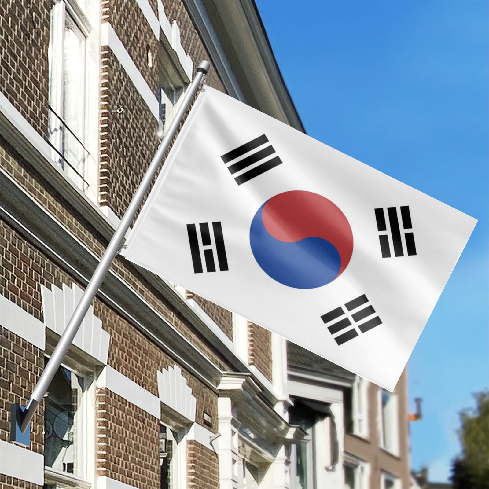 Livetty Double Sided 3 layers Flags 4x6 Ft Korea Flags Banner for Yard Decoration Garden Display For World Soccer Play