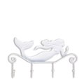 thumbnail image 2 of Percha de pared de hierro con forma de sirena, 4 ganchos para abrigos, toallas, bolsos, soporte para ropa, tornillos incluidos, 2 of 9