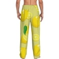 thumbnail image 3 of Daiia Bright Lemons Men's Sleep Pant with Pockets and Drawstring,Pajama Pants-Large, 3 of 9