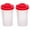 White, variant on 2 Pcs Salt and Pepper Shakers Moisture Proof Large Salt Shaker to go Camping Picnic Outdoors Kitchen Lunch Boxes Travel Spice Set Clear with Red Covers Lids Plastic Airtight Dispenser, 4.13"x2.16"