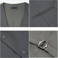 thumbnail image 7 of Mens Suit Vest, Formal Dress Waistcoat Business Wedding Vests with 3 Pockets Solid Color Tuxedo L, 7 of 7