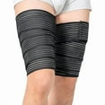 thumbnail image 1 of wonima11 2 Pcs Hamstring & Thigh Compression Wraps, Adjustable Thigh Compression Braces, Quad & Thigh Support for Men and Women, Versatile Compression Bandages for Thigh, Knee, Calf, Arm, 1 of 1