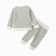 thumbnail image 5 of NOLDARES Baby Toddler Boy Fall Winter Set Outfits 2Pcs Long Sleeve Printed Round Neck T-Shirt Elastic Waist Pants Soft Warm Clothes Size:6-12 M,Green, 5 of 7