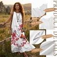 thumbnail image 7 of FOR U DESIGNS Plum Blossom Cat Clouds Print Matchable Couple Outfits Matching Clothes Linen-Look Casual Shirt or Maxi Sleeveless Dress for Beach Parties Travel, 7 of 7