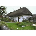 thumbnail image 2 of Flaherty, Dennis 32x23 White Modern Wood Framed Museum Art Print Titled - Ireland, Adare Cottage surrounded by a garden, 2 of 4