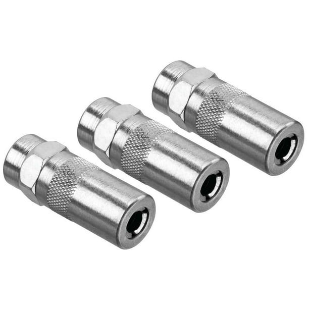 Acoplador de pistola engrasadora DEWALT Heavy Duty NPT de 1/8 pulgadas, paquete de 3