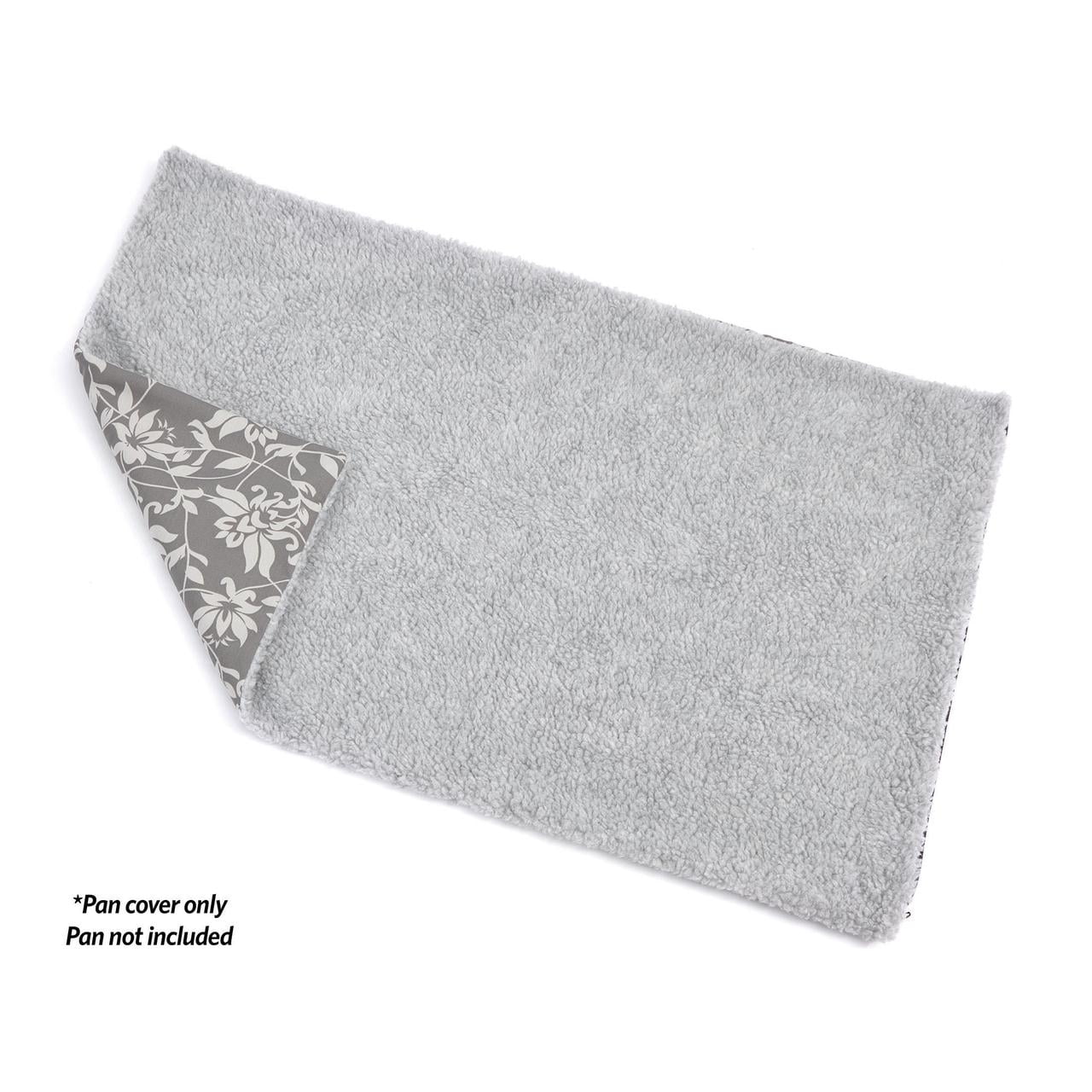 MidWest Homes for Pets QuietTime Reversible Dog Crate Pan Cover, 36 inch, Fleece, Gray Floral