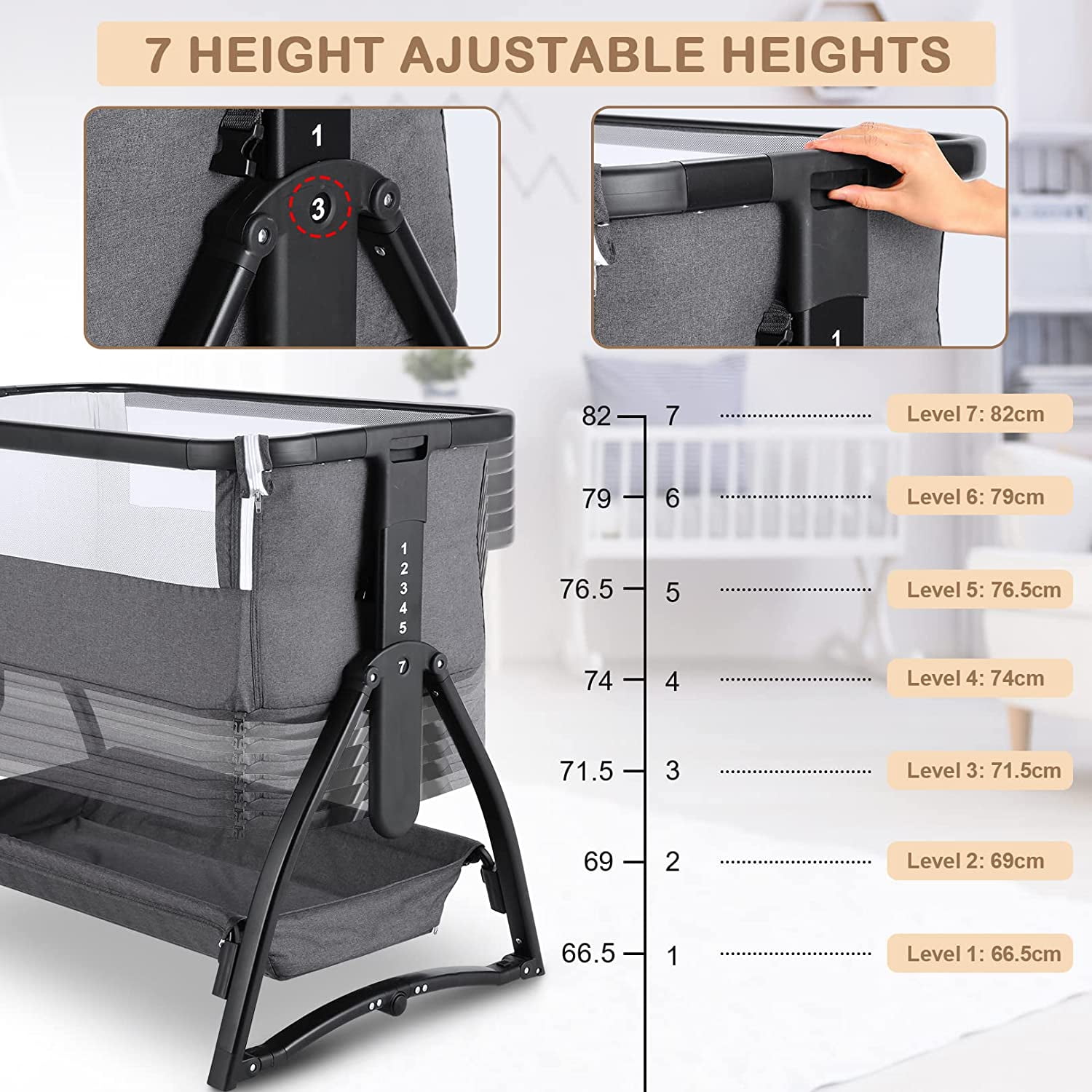 Pack and hotsell play adjustable height