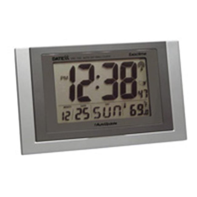 Horloge Murale à Radiocommande avec Température de Jour du Mois