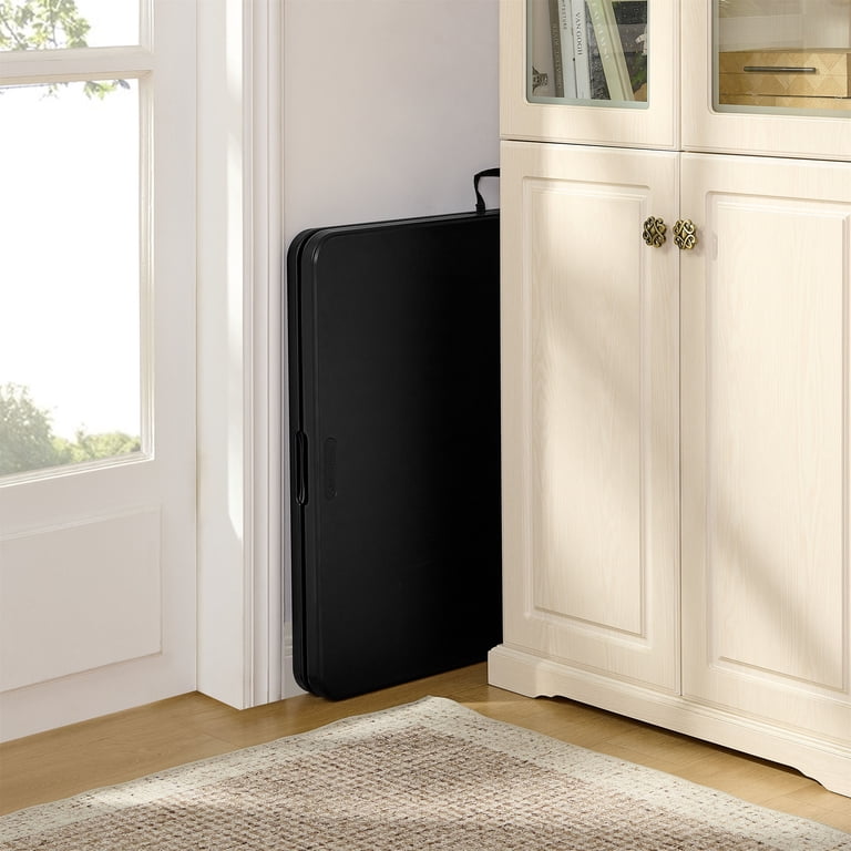 Mainstays 6' Rectangle Centerfold Folding Table, Black - Walmart.com