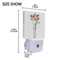 thumbnail image 4 of Yayeee LED Plug in Night Light for The Home with Auto Dusk to Dawn Light Sensors, 2 Pack, Colorful Flower, 4 of 6