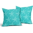 thumbnail image 2 of Teal Turquoise Starfish Pillow Covers 20X20 Inch Coastal Beach Nautical Couch Pillow Cases Summer Ocean Aqua Throw Pillows Set of 2 Home Decor for Living Room Bedroom Cushion Outdoor, 2 of 6
