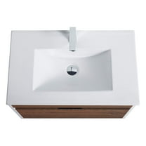 Fine Fixtures - Wall Mount Bathroom Vanity And Sink, Knob Free Design - Alpine Collection -
