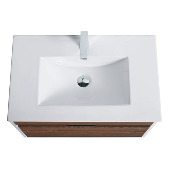 Fine Fixtures - Wall Mount Bathroom Vanity And Sink, Knob Free Design - Alpine Collection -