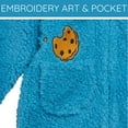 thumbnail image 5 of Sesame Street Cookie Monster Cozy Sherpa Zip Up Cosplay Costume Coverall Newborn to Toddler, 5 of 5