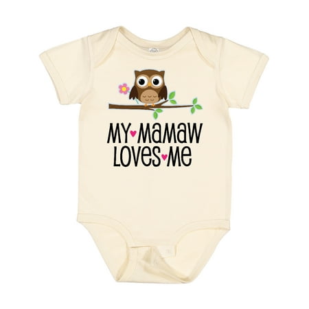 

Inktastic Mamaw Loves Me Grandchild Owl Gift Baby Girl Bodysuit